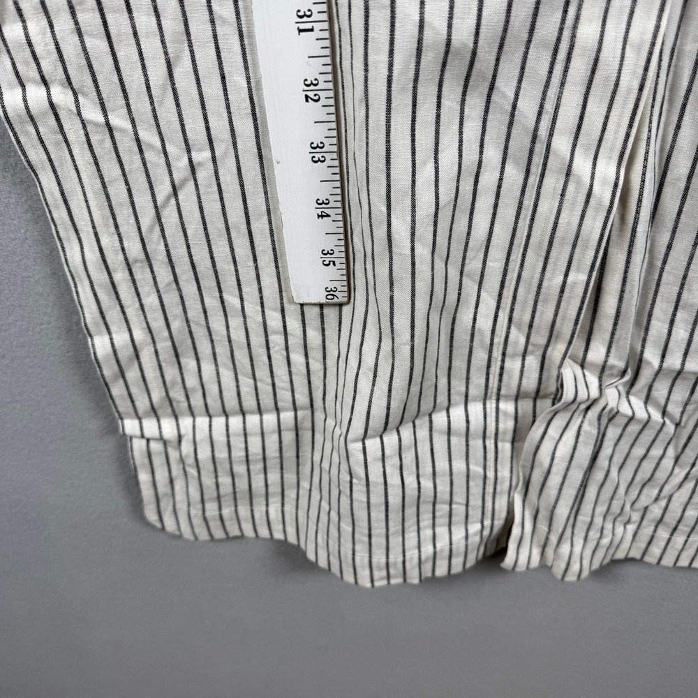 CALIA Womens XS Coverup Ivory Yucatan Stripe Button Down Linen Blend Shirt Dress - Picture 8 of 12